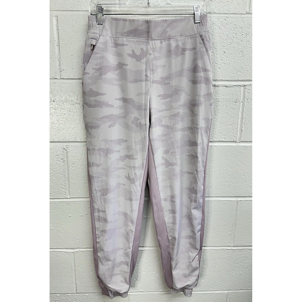 Athleta Brooklyn Lined Camo Jogger Pants Zip Pockets 985549 Women's Pink‎ Size 6